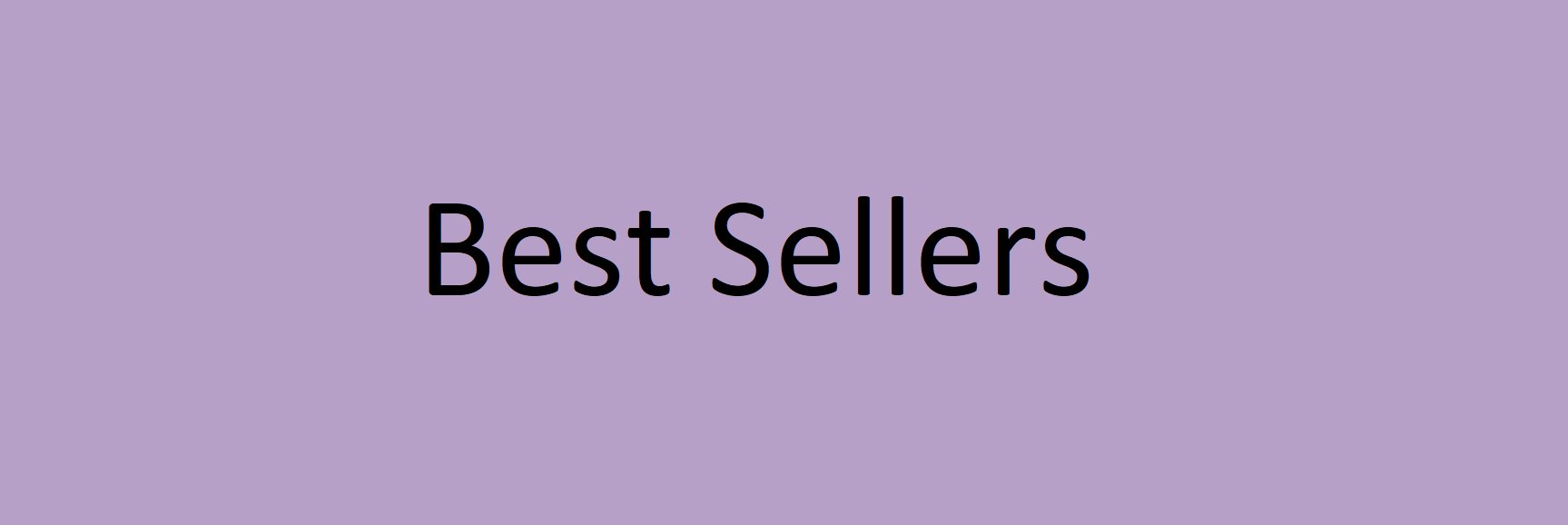 Best Sellers