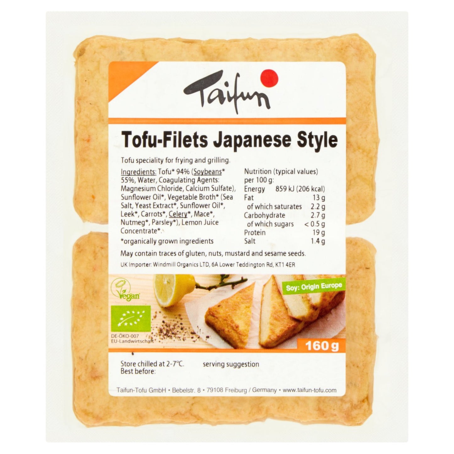 Tofu Fillets Japanese Style GF (Org) 14170A
