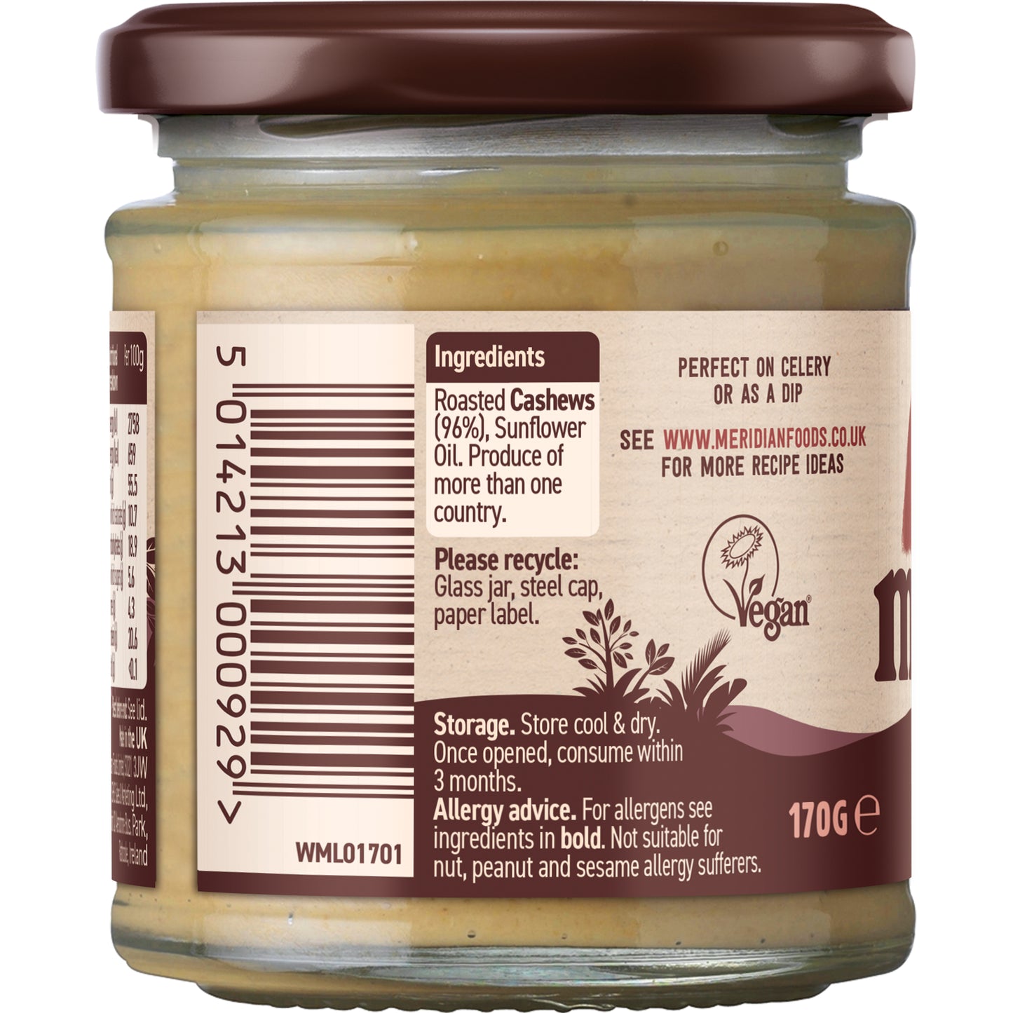 Cashew Butter Smooth 100% Nuts 12189B