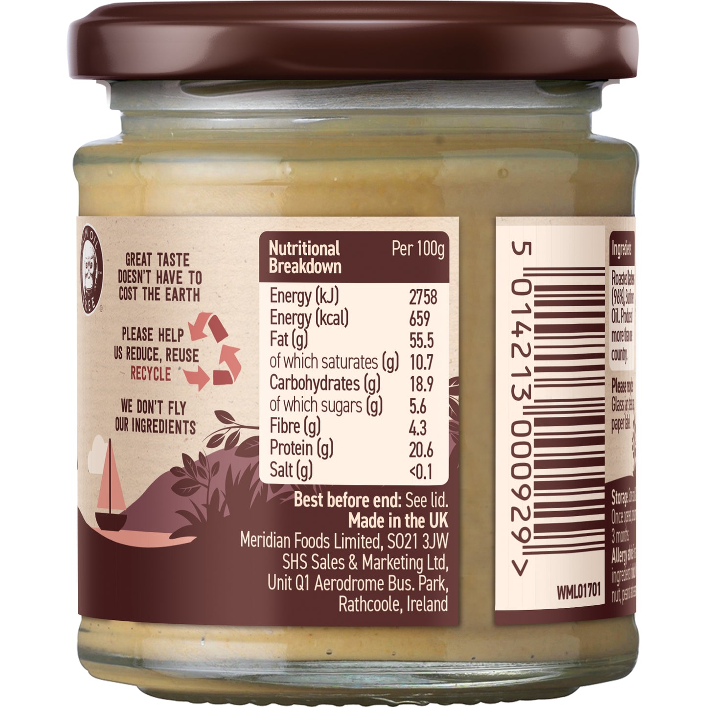 Cashew Butter Smooth 100% Nuts 12189B