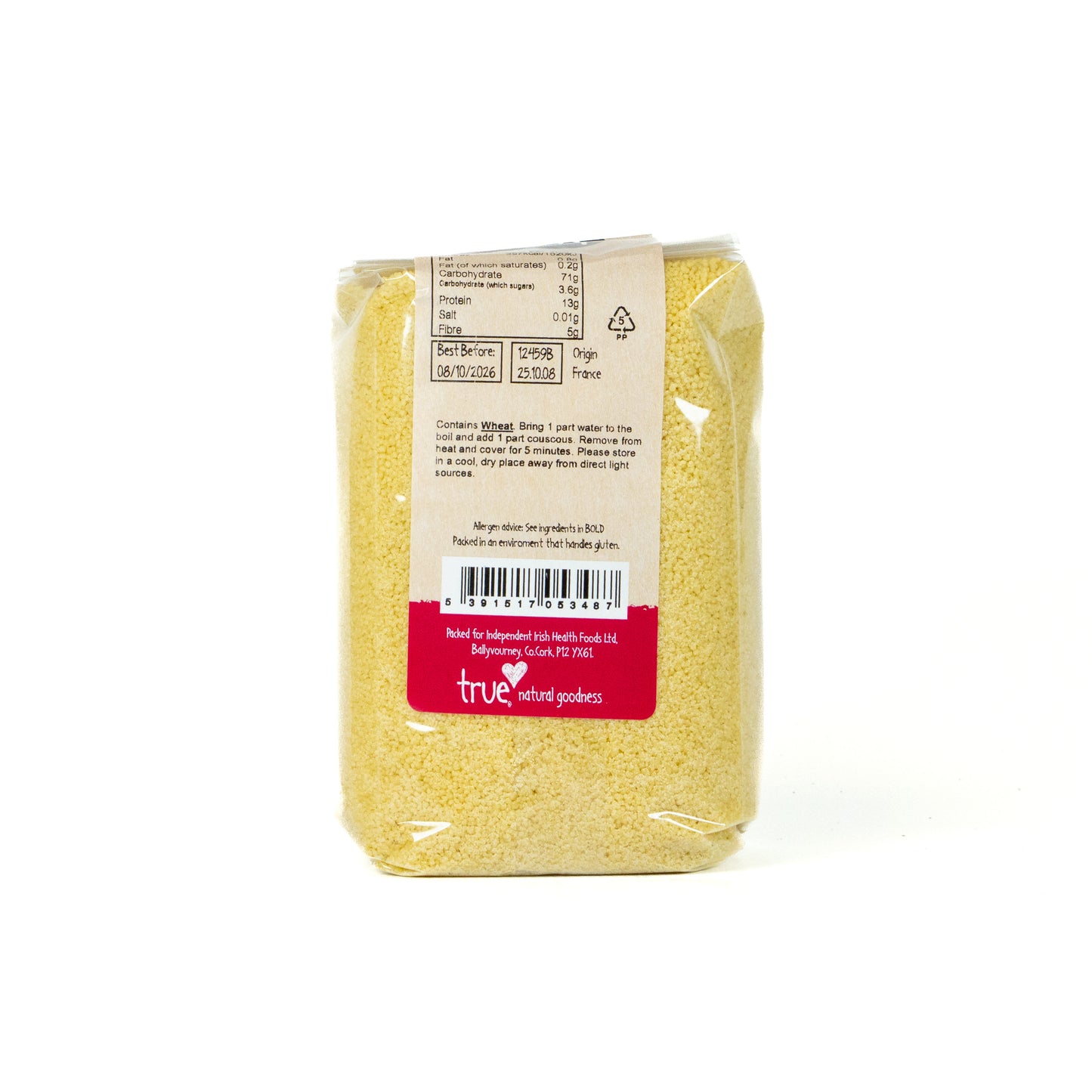 CousCous White 12459B Outer-6x500g / 4.36 / 6x500g