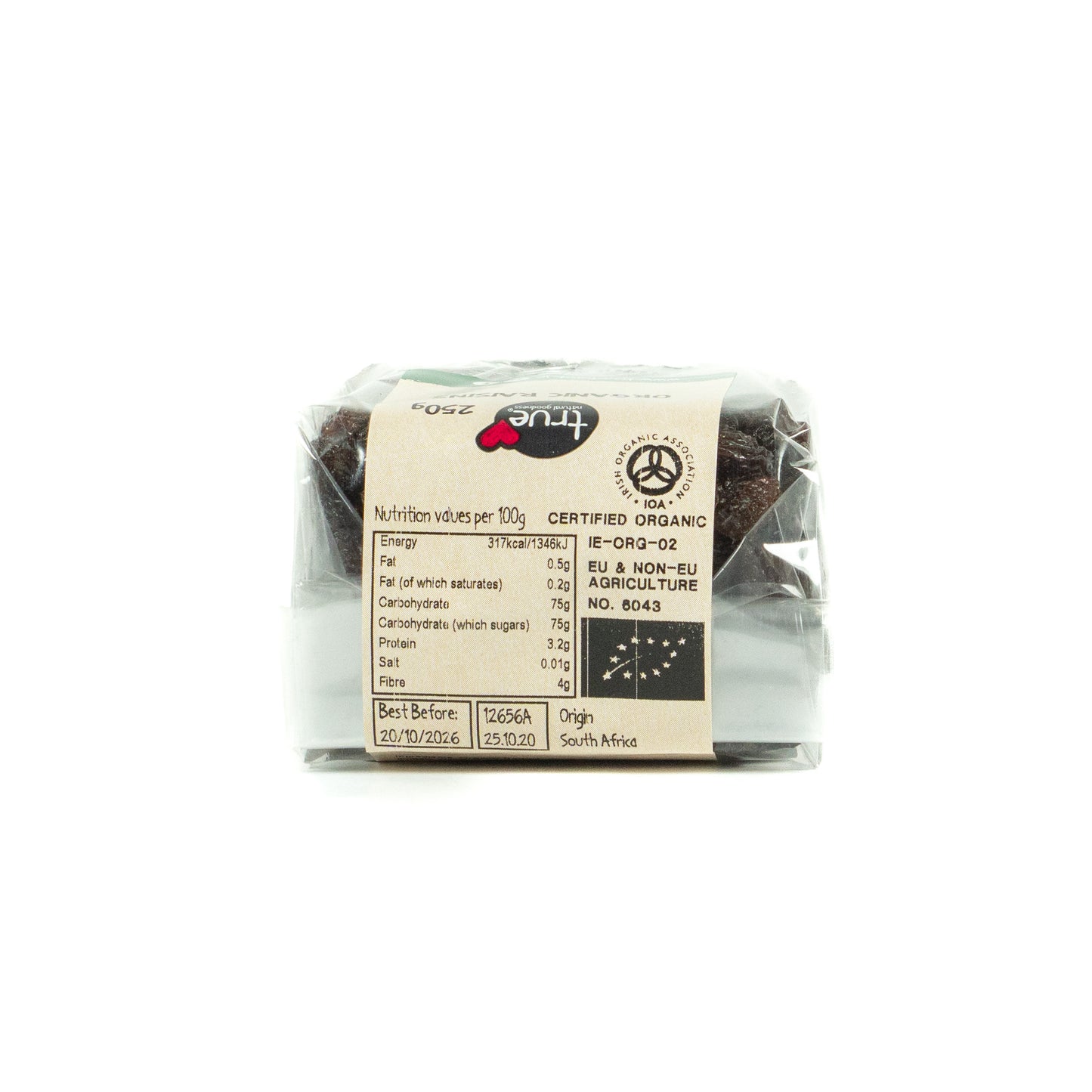 Raisins (Org) 12656A Outer-6x250g / 4.03 / 6x250g