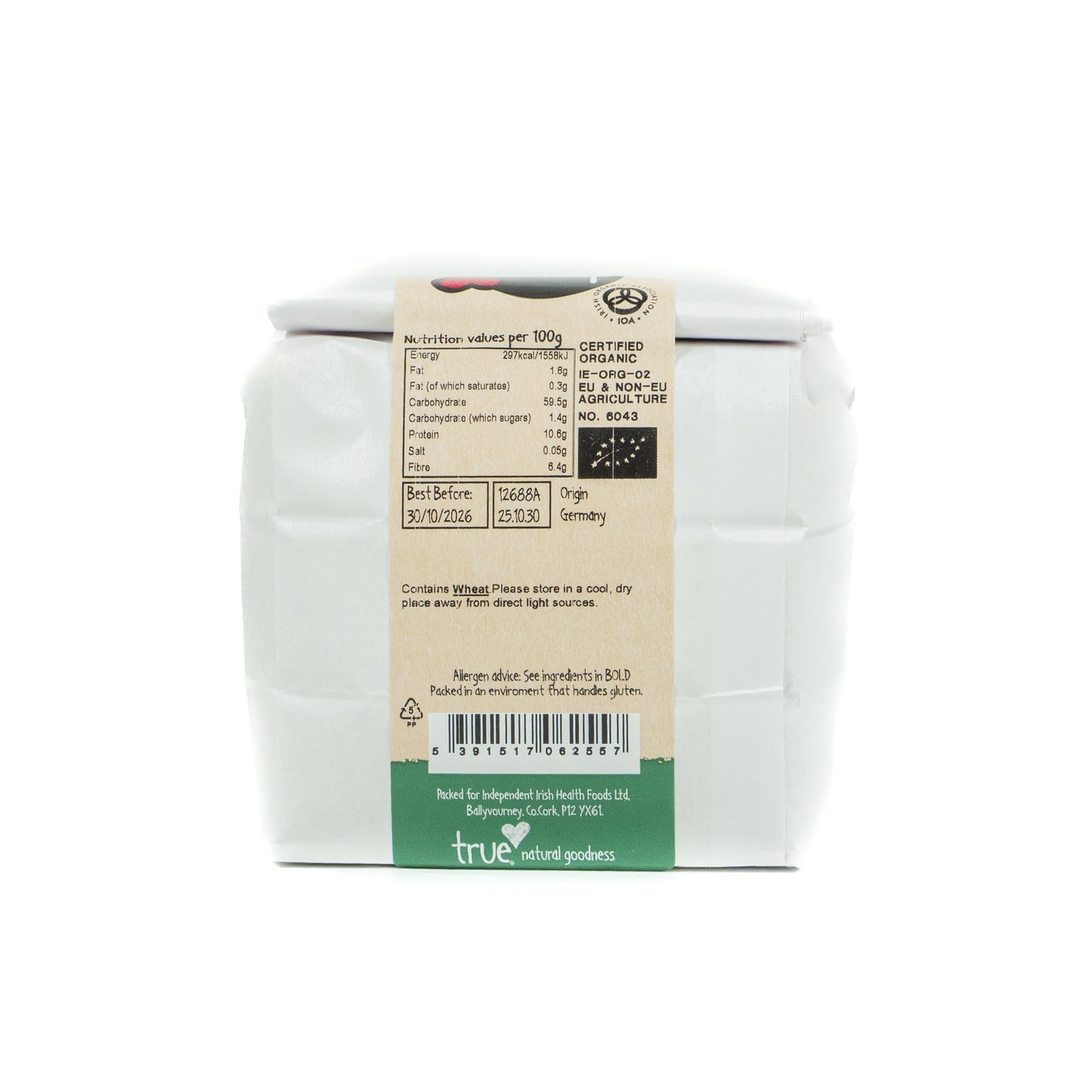 Semolina (Org) 12688A Outer-6x500g / 2.62 / 6x500g