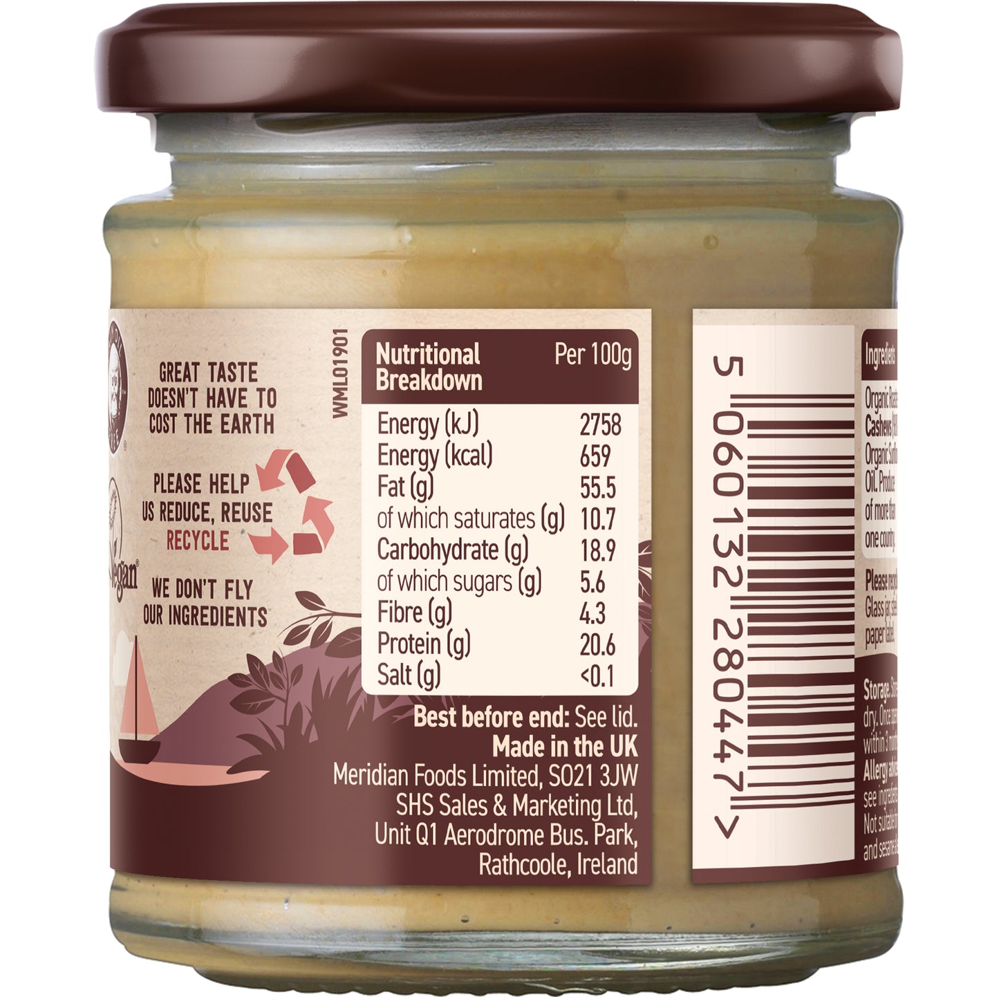 Cashew Butter Smooth 100% Nuts (Org) 14689A
