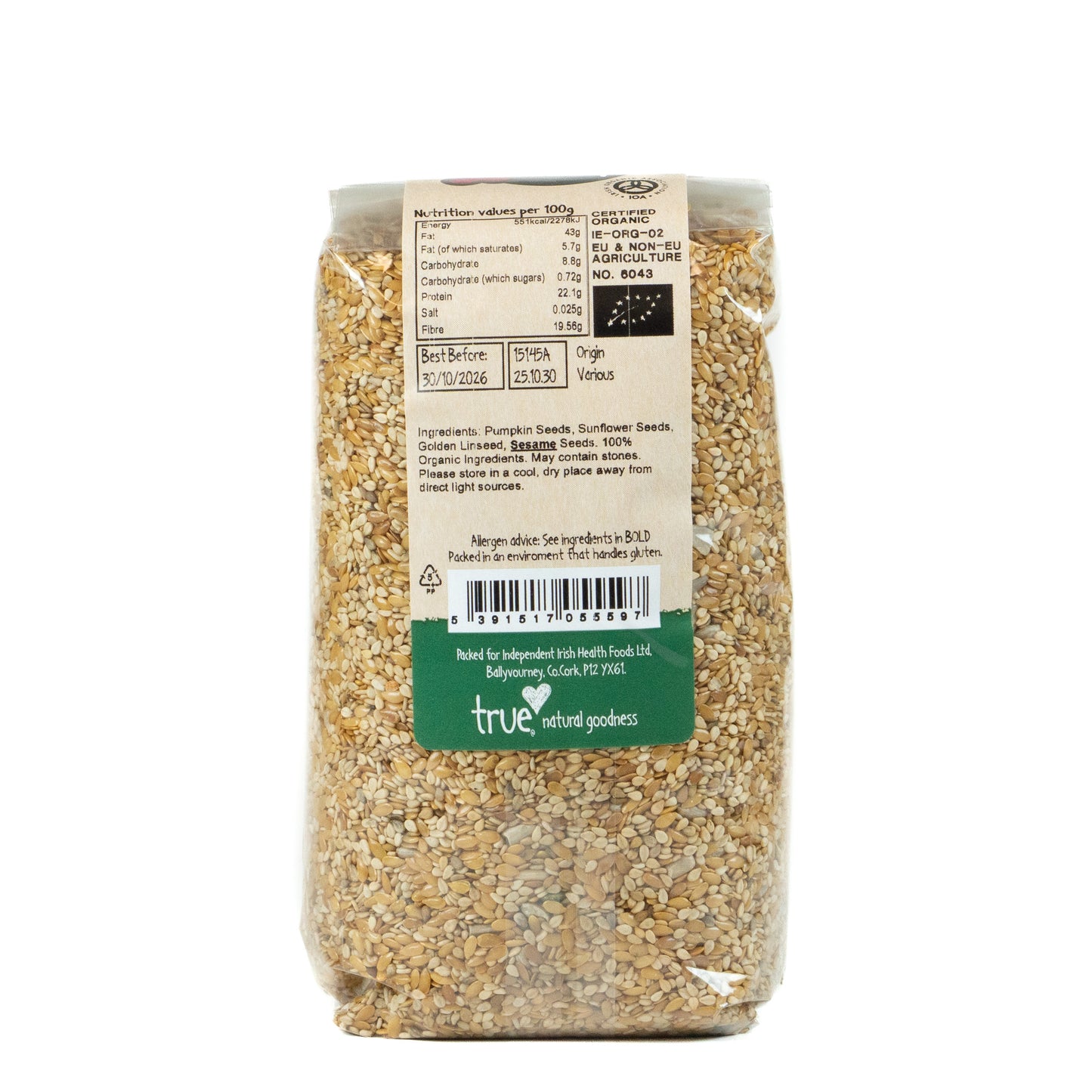 Omega Four Seeds Mix (Org) 15145A Outer-6x500g / 5.40 / 6x500g