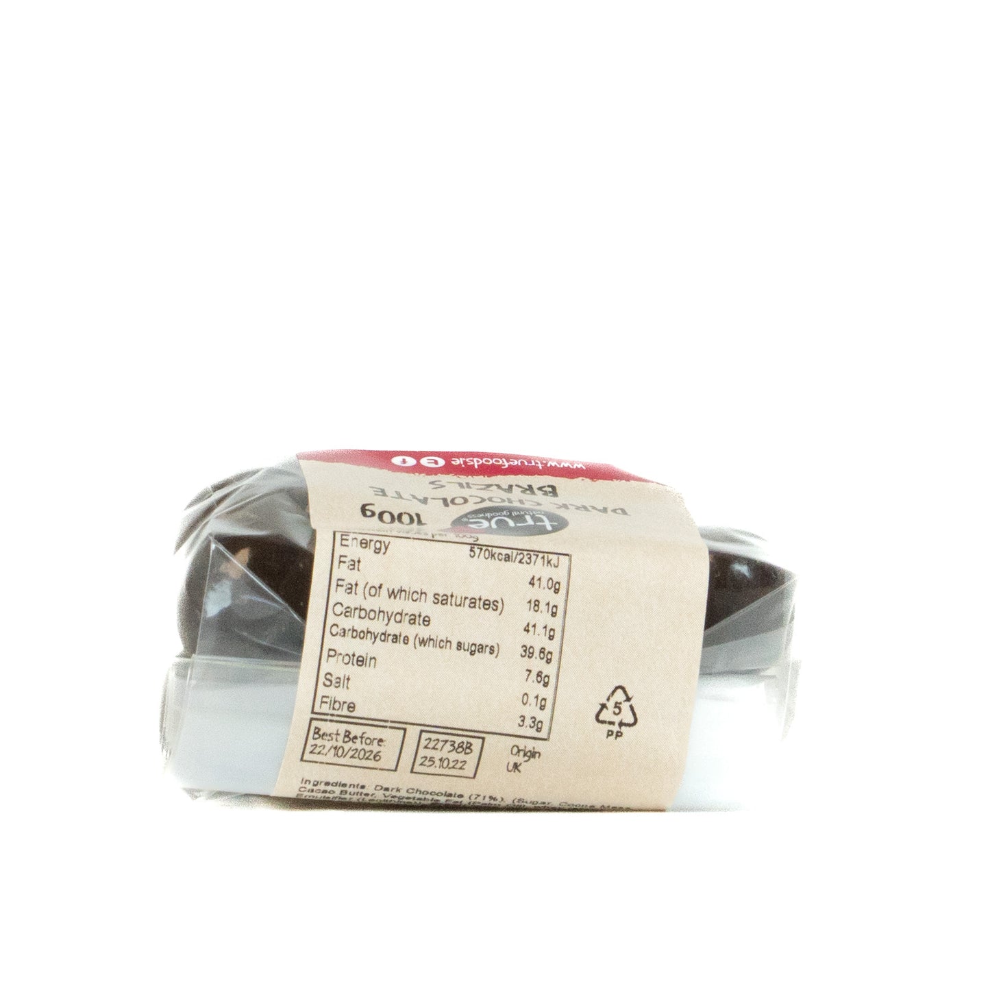 Dark Chocolate Brazil Nuts 22738B Outer-9x100g / 4.57 / 9x100g