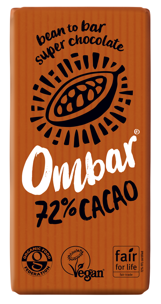 Dark 72% Raw Chocolate Bar (Org) 23447A