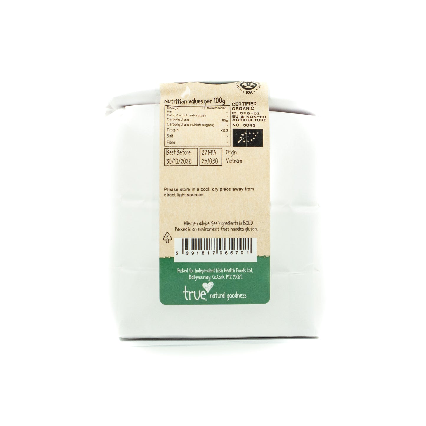Tapioca Flour (Org) 27141A Outer-6x500g / 2.92 / 6x500g
