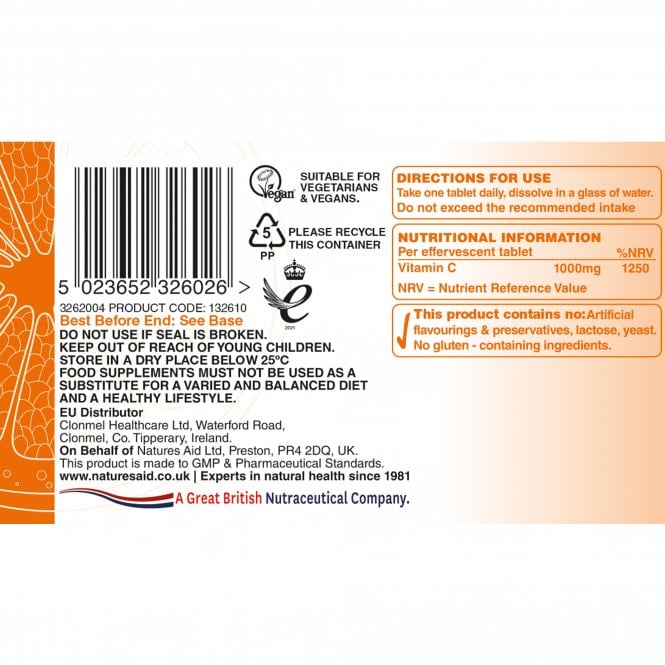Vitamin C 1000MG Effervescent 32527B