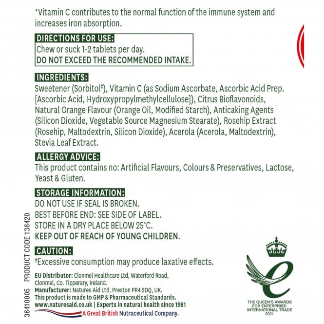 Vitamin C 500mg SF Chews 32533B