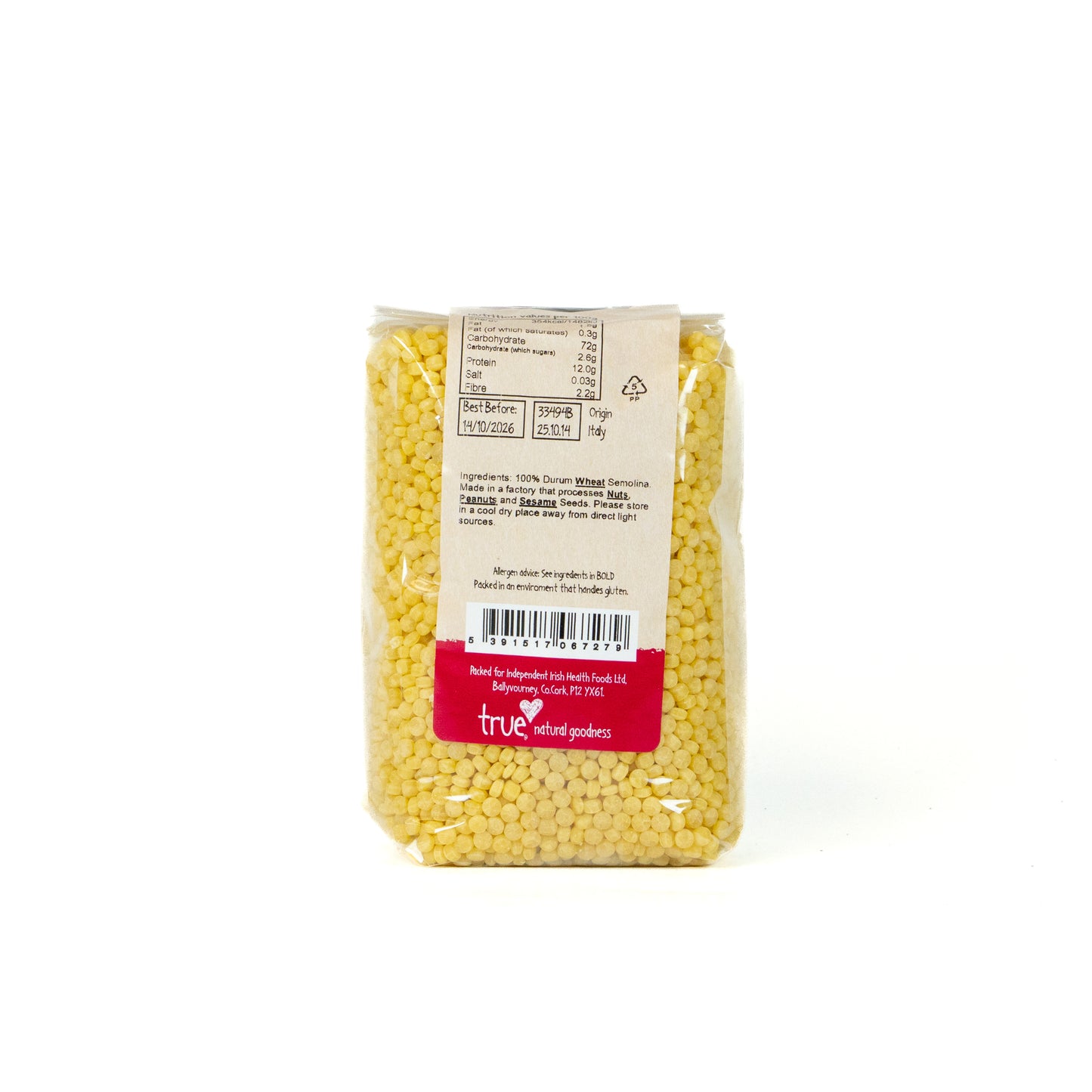 Pearl Couscous 33494B Outer-6x500g / 4.44 / 6x500g