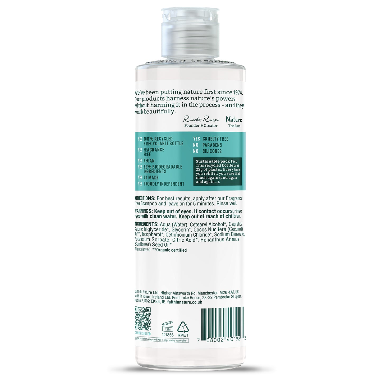 Fragrance Free Conditioner 34586B Sgl-400ml / 8.01 / 6x400ml