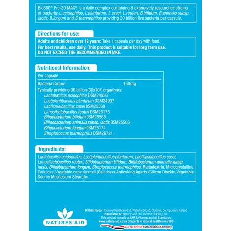 PRO 30 Max 30 Billion Daily Probioti 36040B