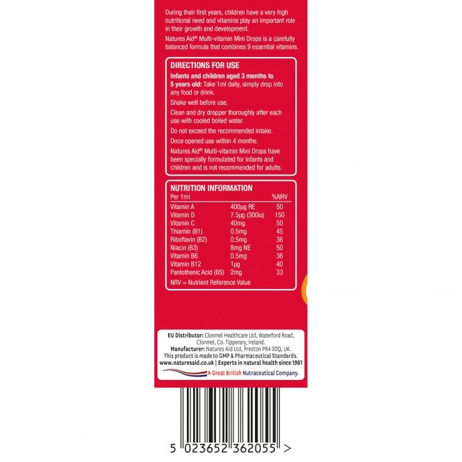 Multi Vit Mini Drops Infants & Child 36094B