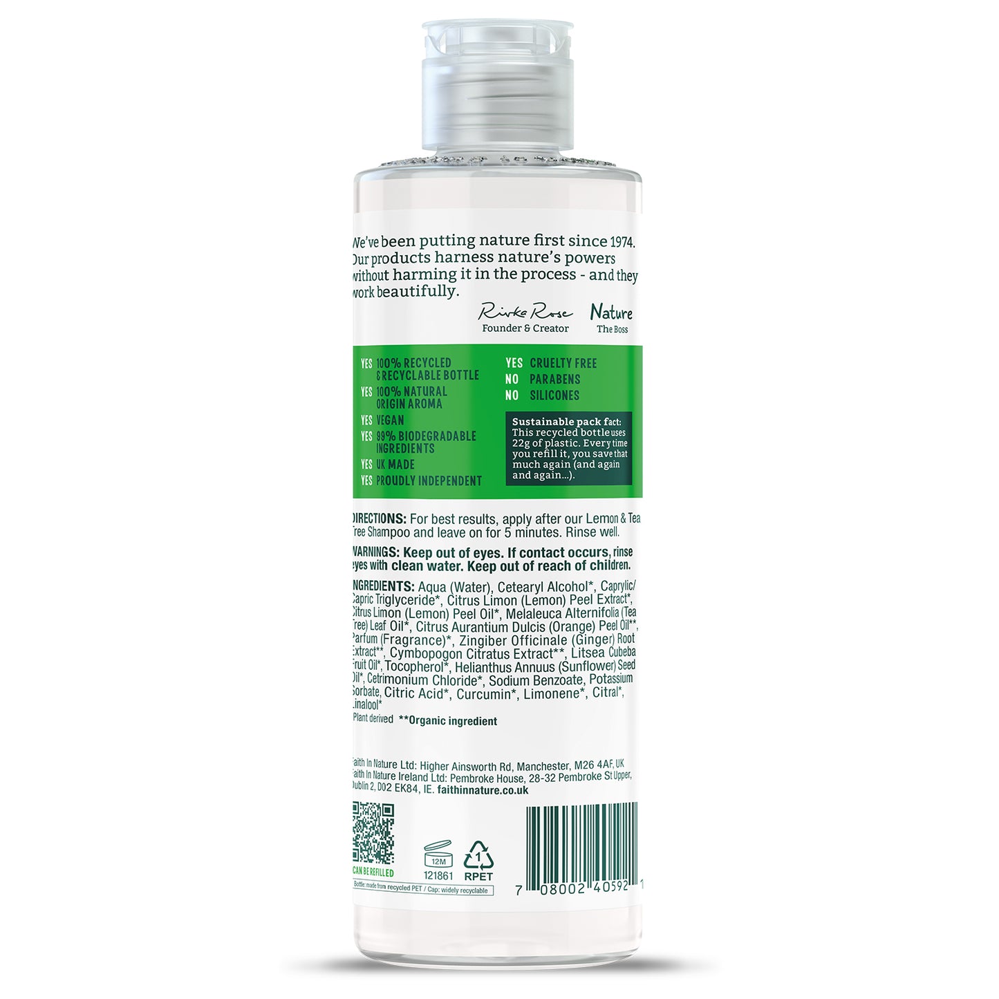 Lemon & Tea Tree Conditioner 36246B Sgl-400ml / 8.01 / 6x400ml