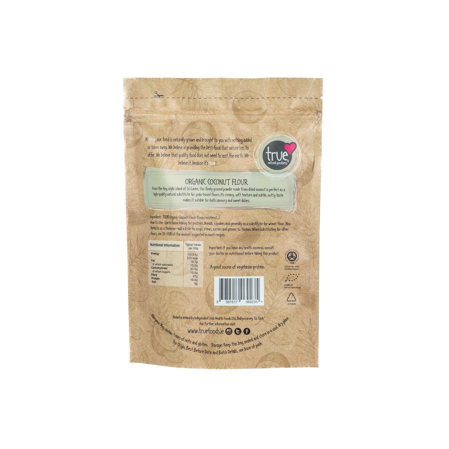 Coconut Flour (Org) 37963A Sgl-250g / 3.15 / 1x250g