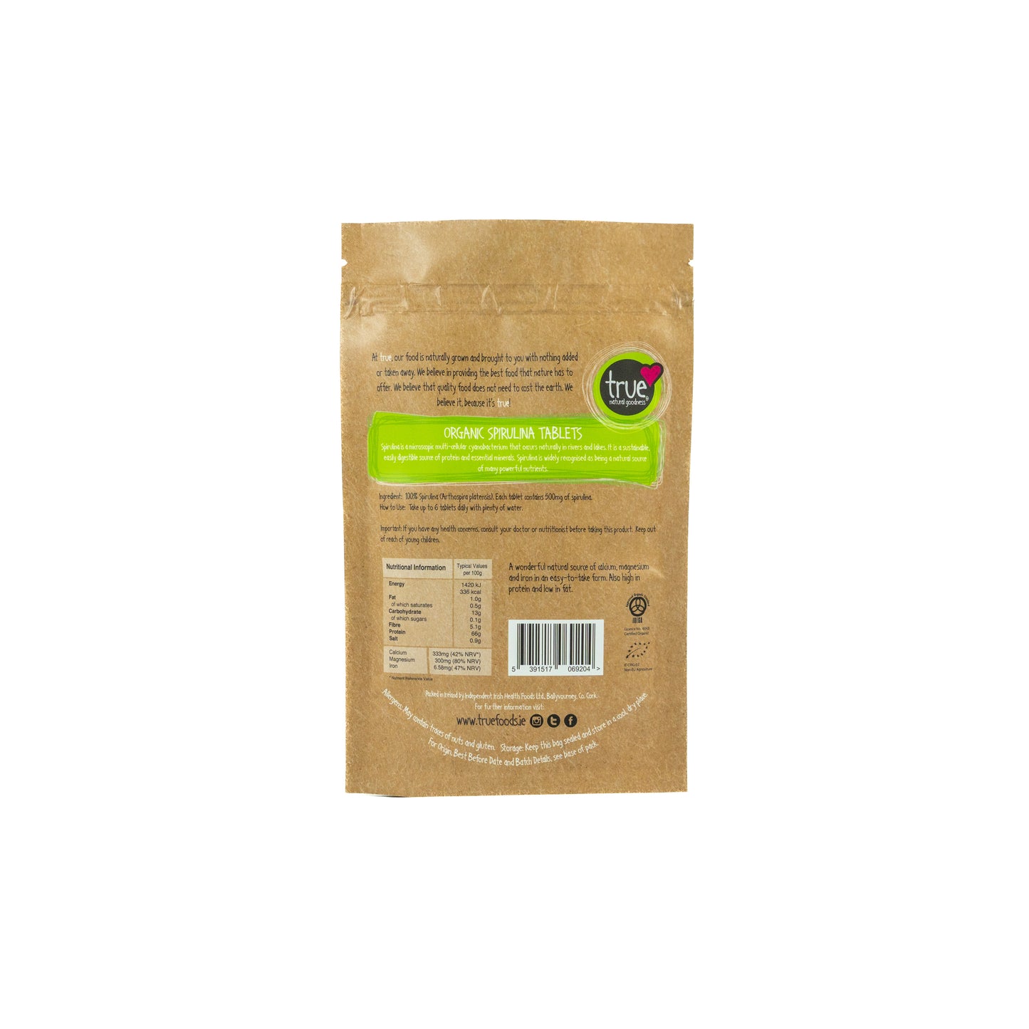 Spirulina Tablets (Org) 37965A Sgl-250g / 12.37 / 1x250g