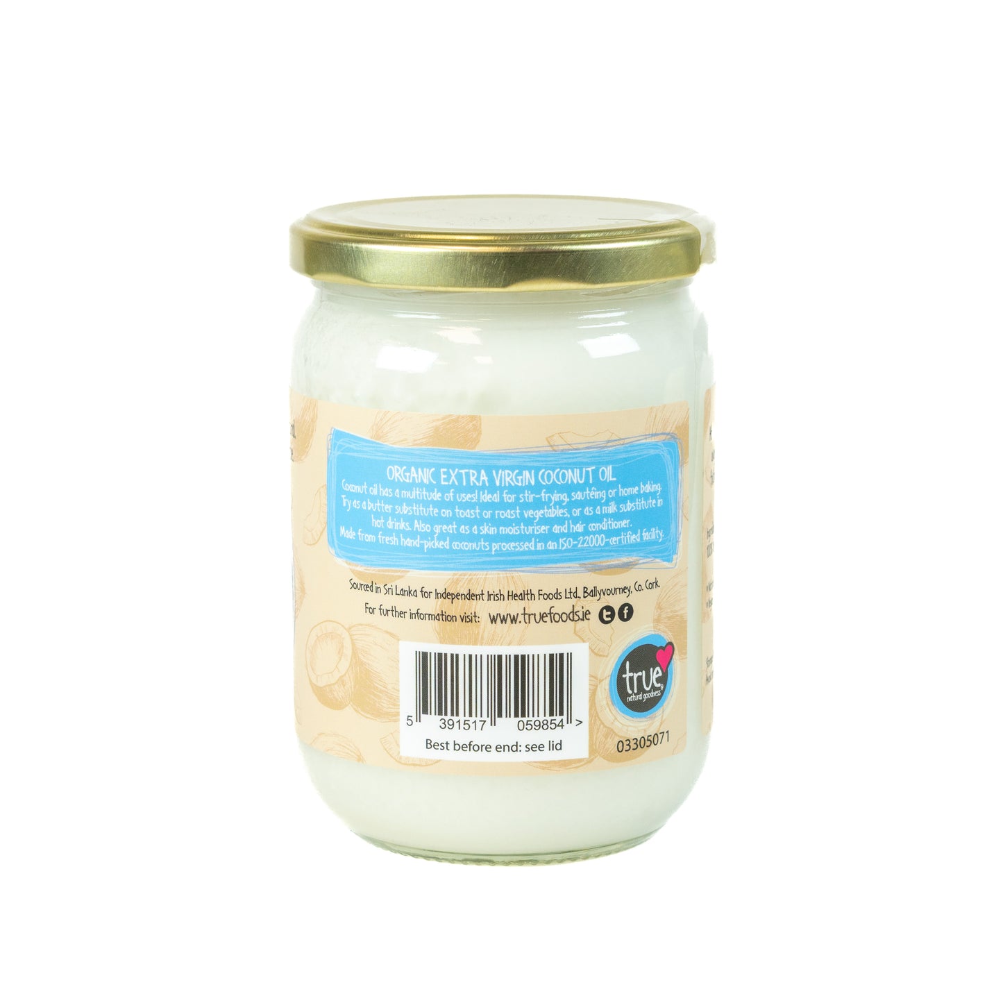 Virgin Coconut Oil (Org) 38031A Case-12x280ml / 6.80 / 12x280ml