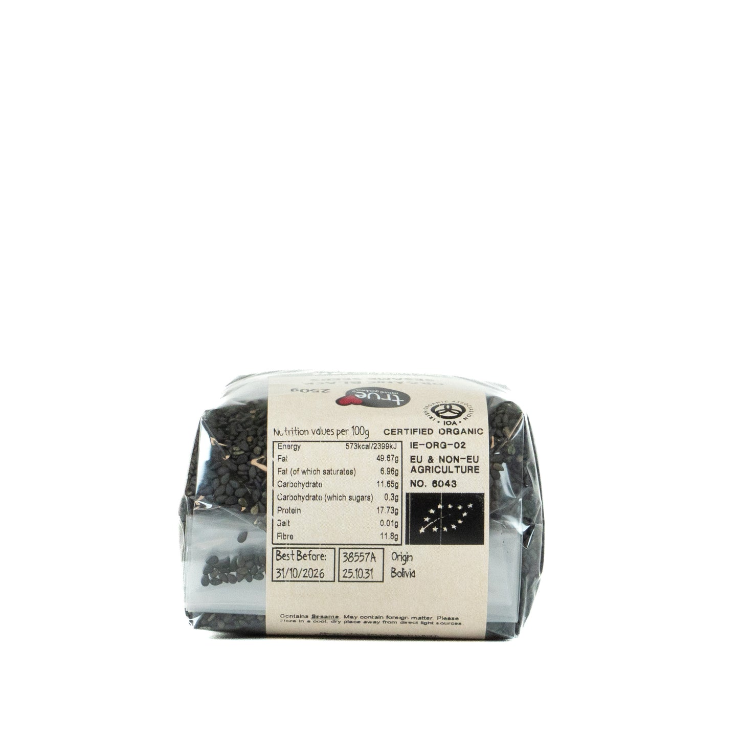 Black Sesame Seeds (Org) 38557A Outer-6x250g / 3.51 / 6x250g