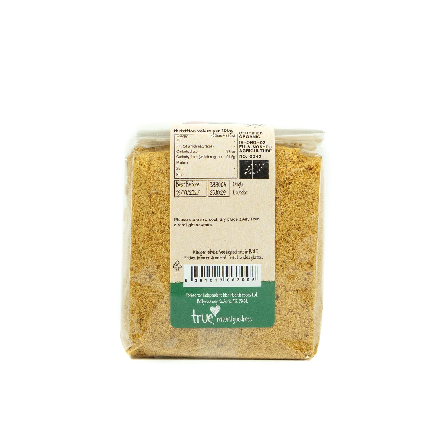 Rapadura - SoftWholeCaneSugar FT (Or 38806A Outer-6x500g / 3.80 / 6x500g