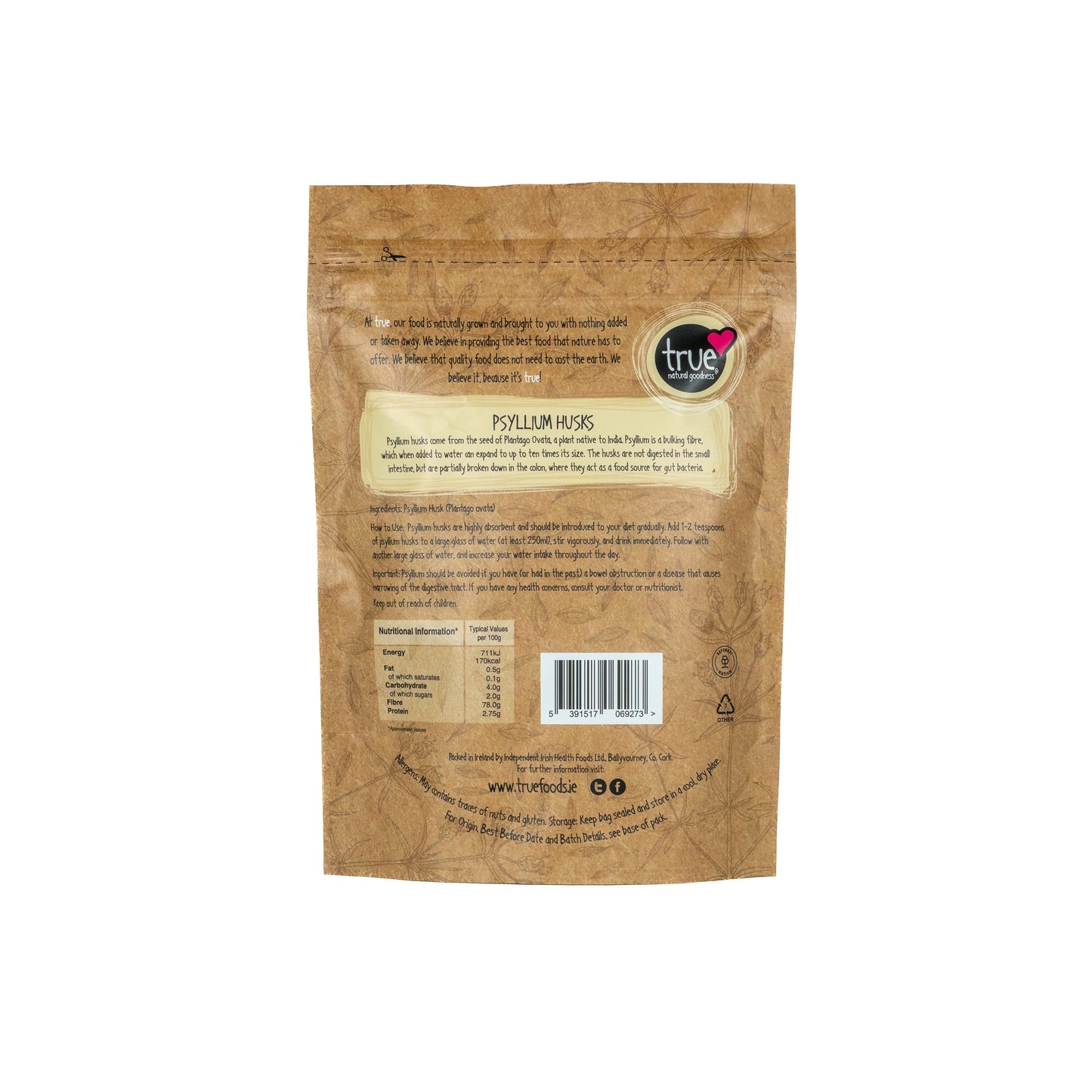 Psyllium Husks 39691B Sgl-150g / 6.24 / 1x150g