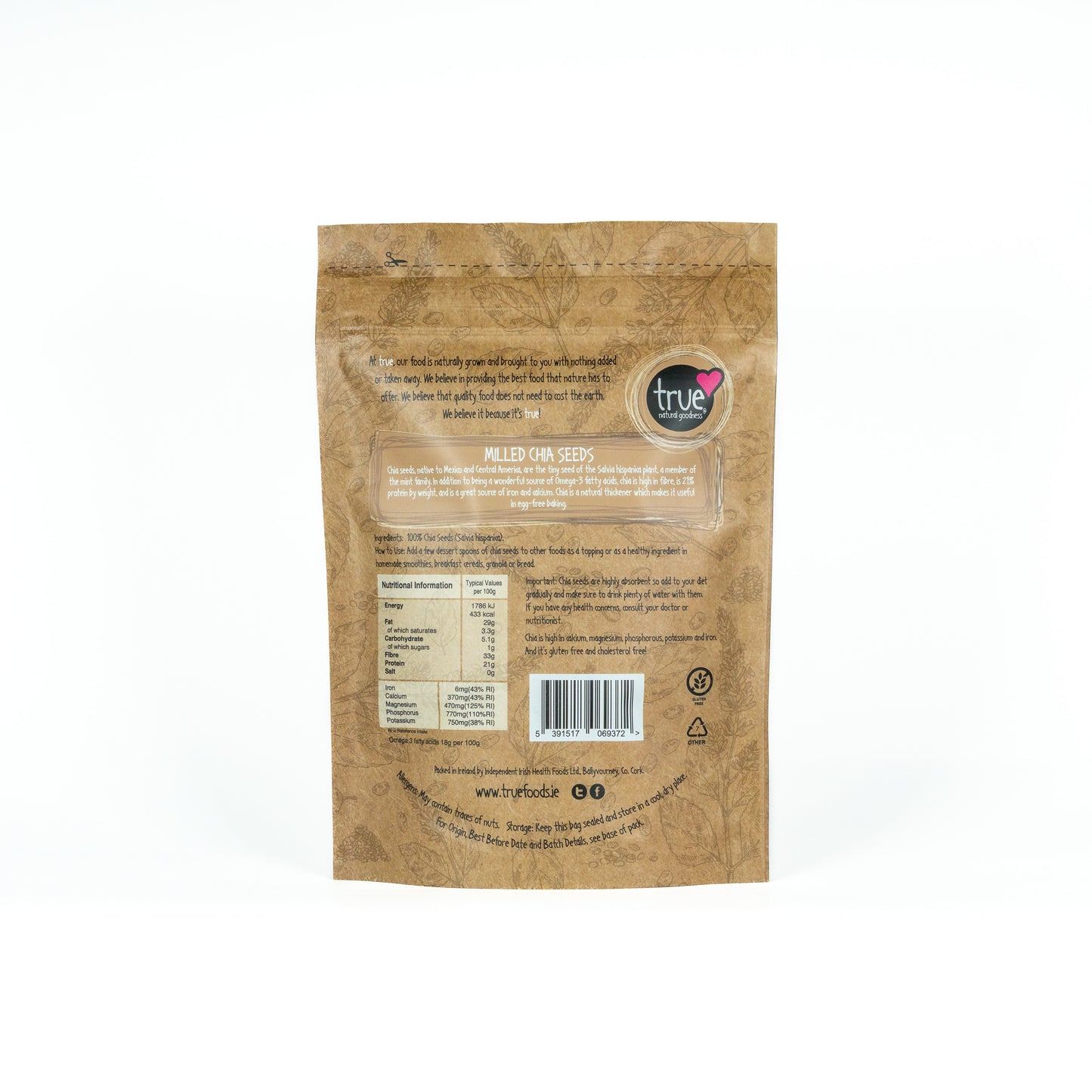 Chia Seeds Milled 39693B Sgl-250g / 7.11 / 1x250g