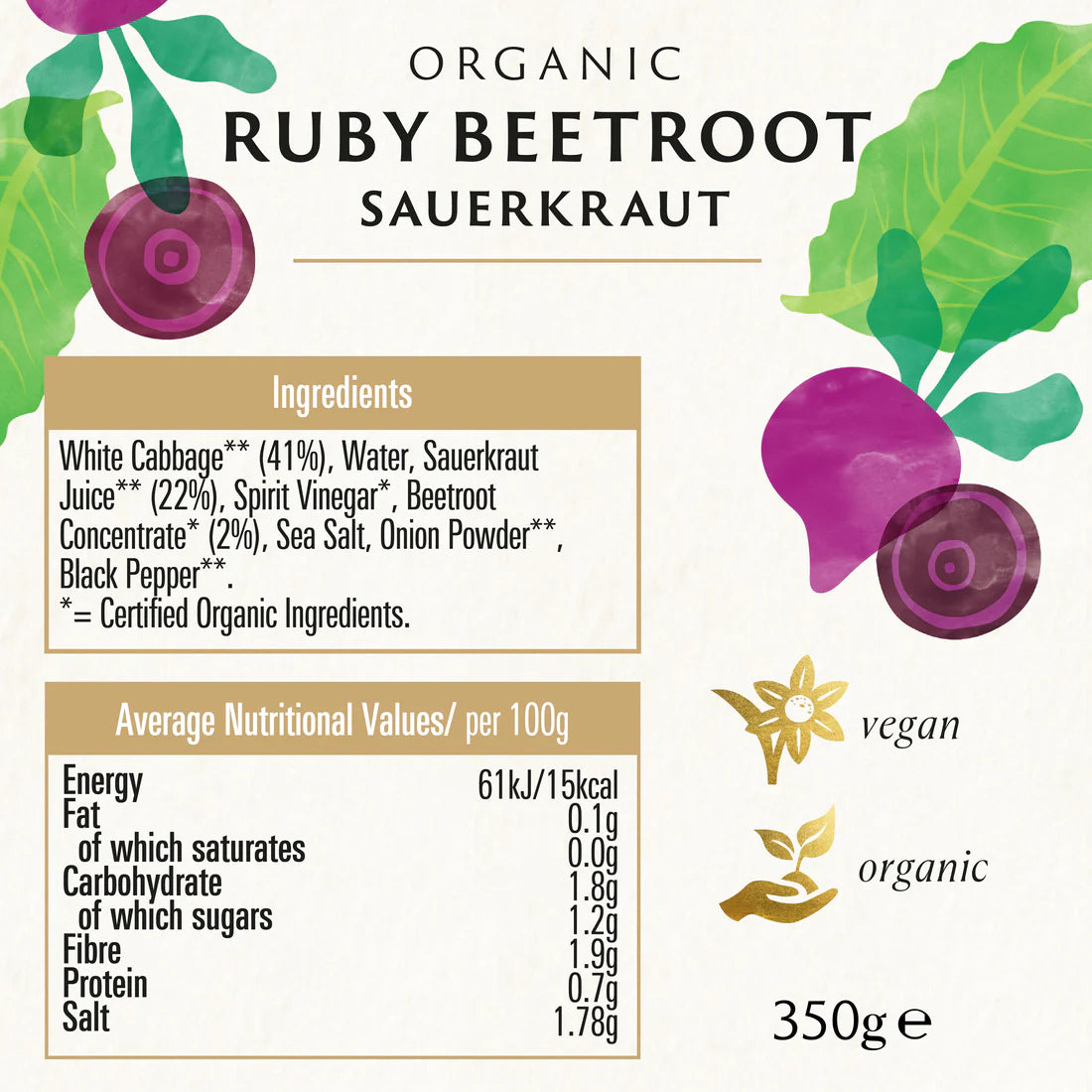 Sauerkraut Ruby Red (Org) 44381A