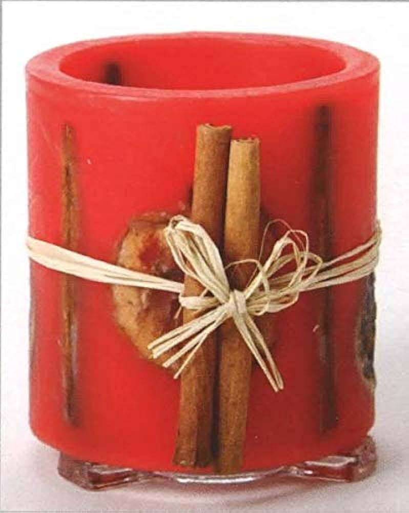 AppleOrangeCinnamon HurricaneCandle 45832B