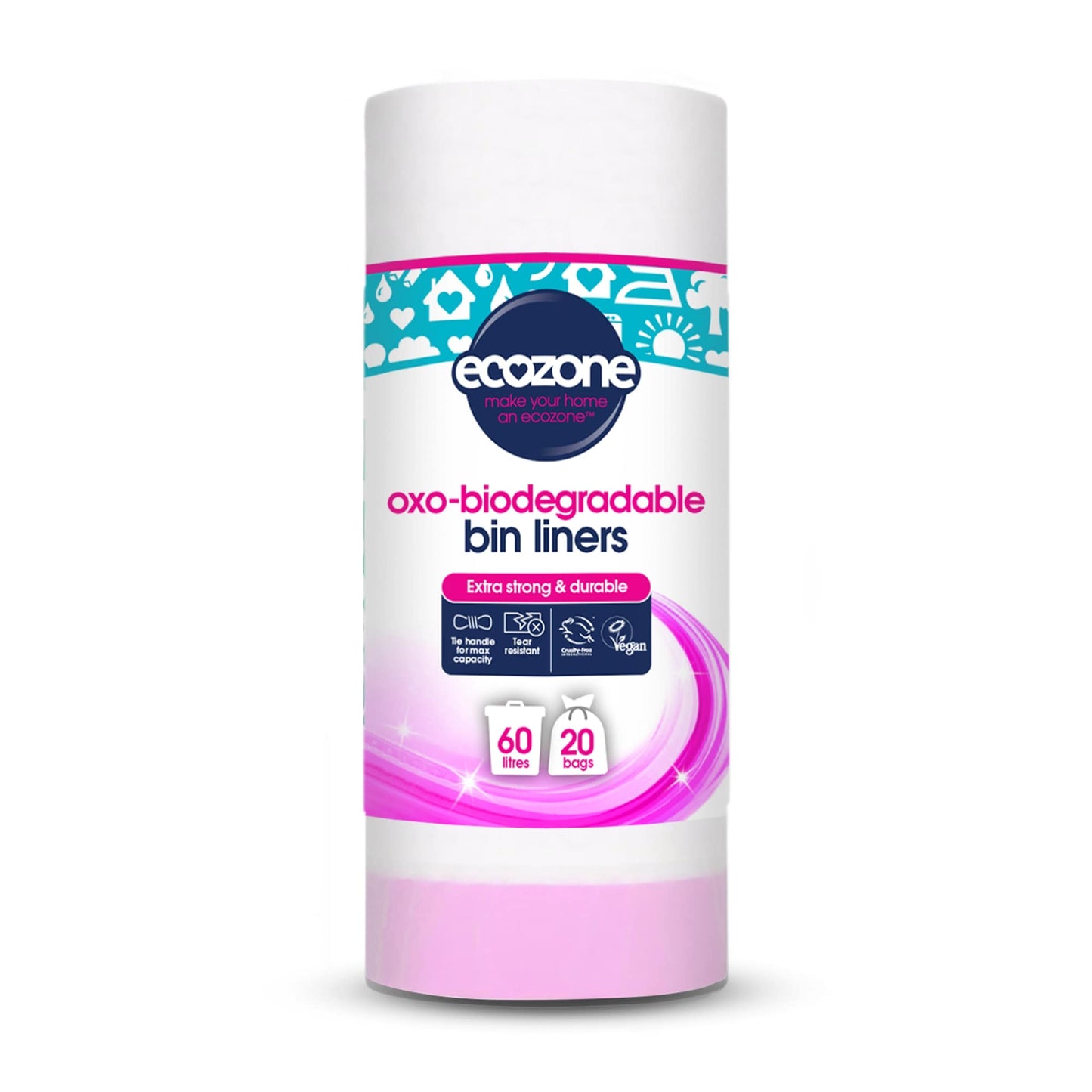 Biodegradable 60Ltr Bin Liners 46059B