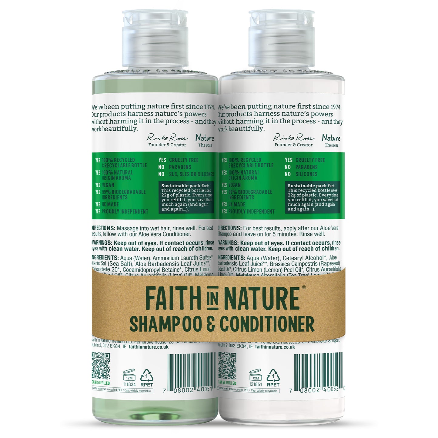 AloeVera Banded Shampoo Conditioner 46306B Sgl-400ml / 11.70 / 2x400ml