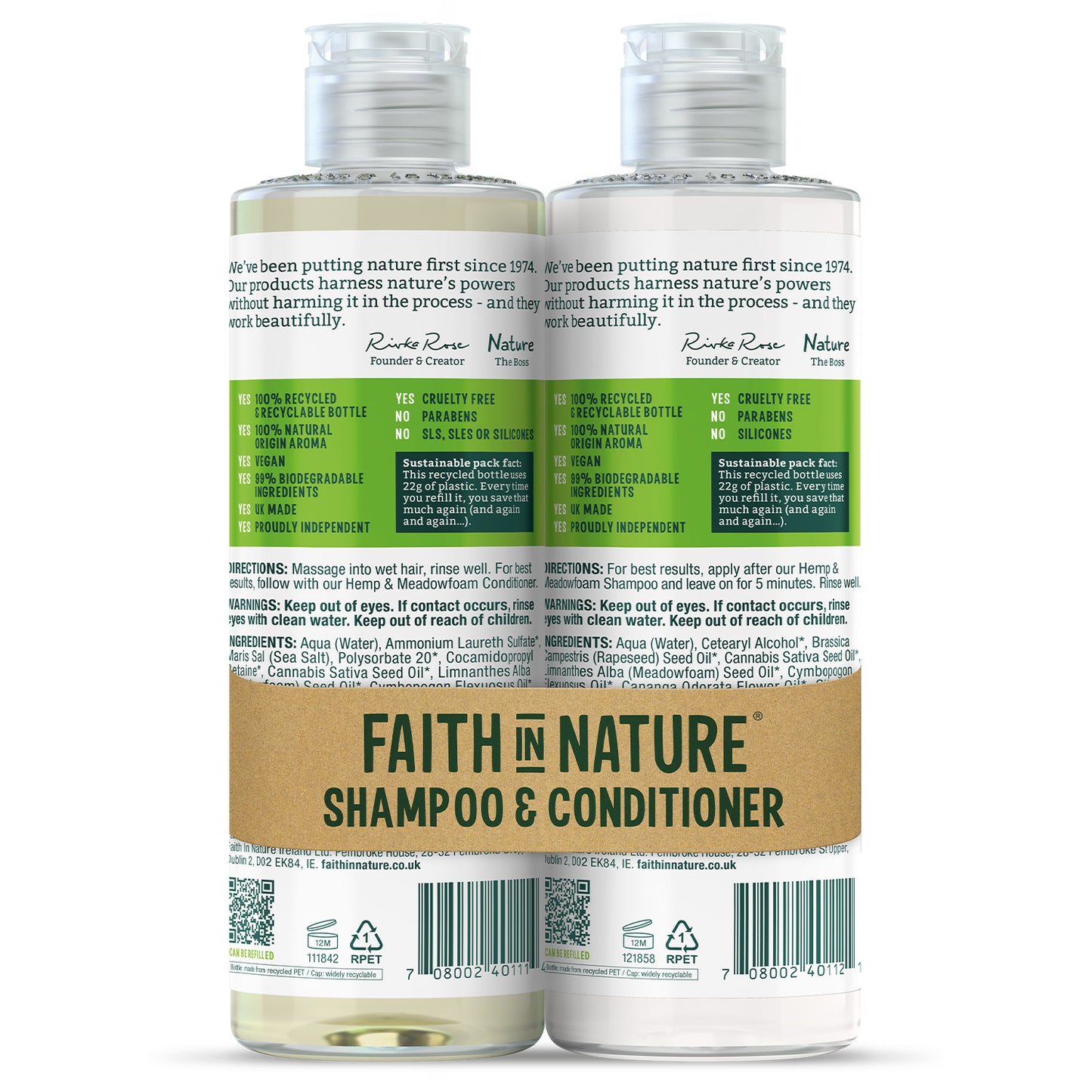 HempMeadowfoam Banded ShampCond 46310B Sgl-400ml / 11.70 / 2x400ml