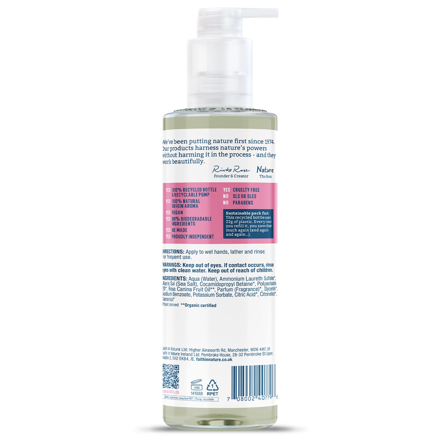 Wild Rose Hand Wash 46519B Case-6x400ml / 6.46 / 6x400ml