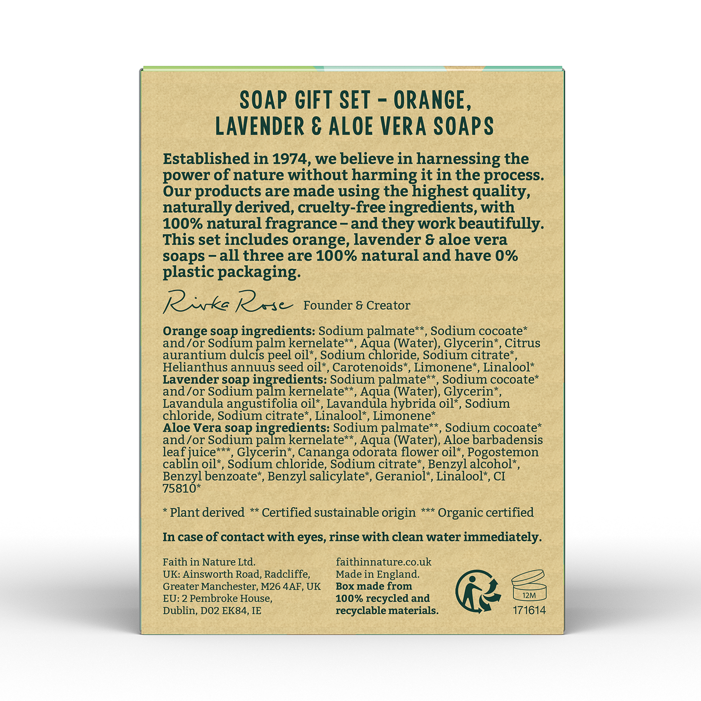 Soap Set (Lav, Orange, Aloe) 47431B Case-6x(3x100g) / 7.05 / 6x(3x100g)