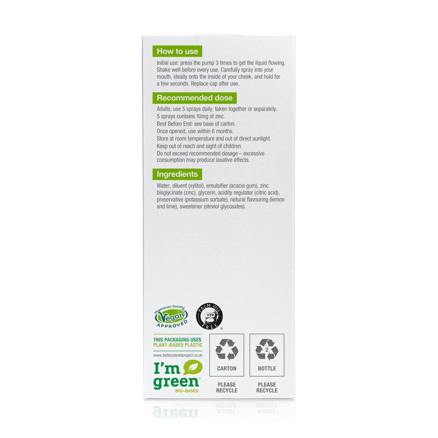 Zinc Daily Oral Spray 47925B