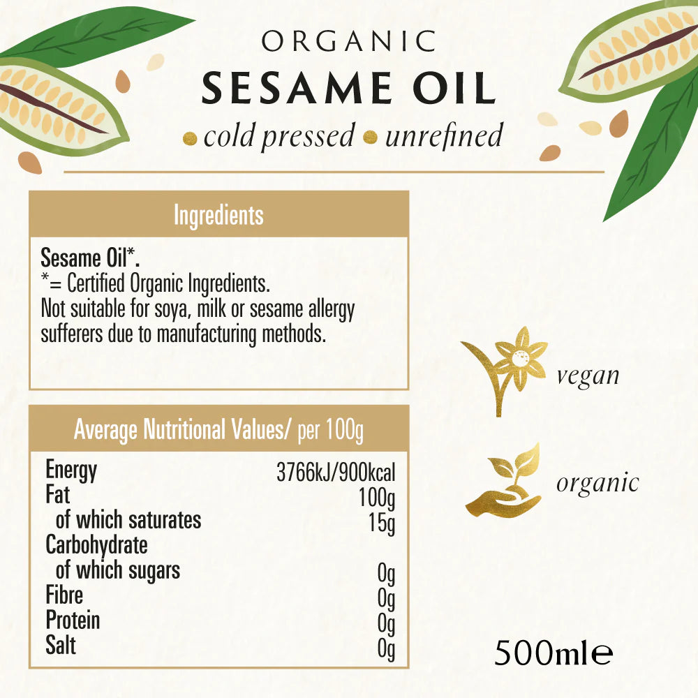 Sesame Oil Cold Pressed (Org) 48161A