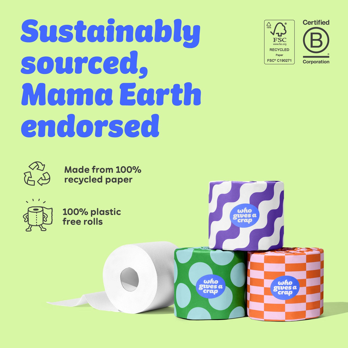 Double Length 100% Recycled Toilet P 50426B