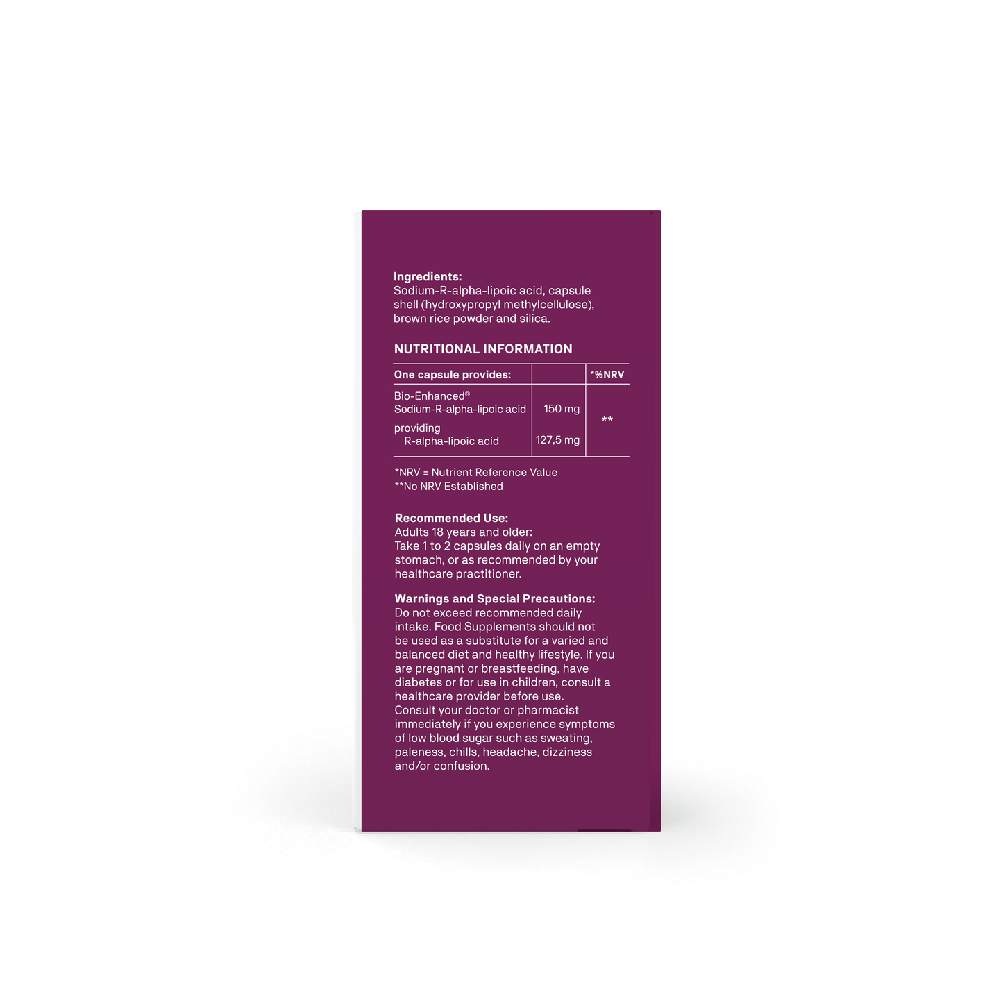 Alpha Lipoic Acid Bioactive 51125B