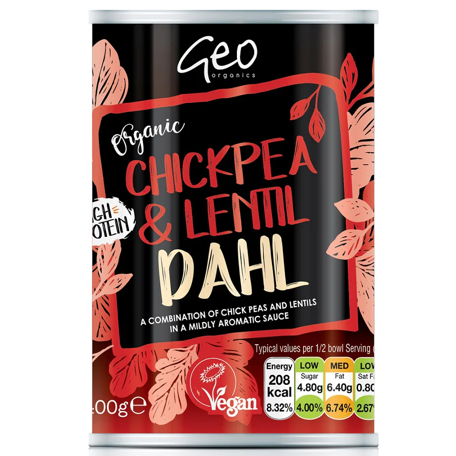 Chickpea & Lentil Dahl Tin (Org) GF 29447A
