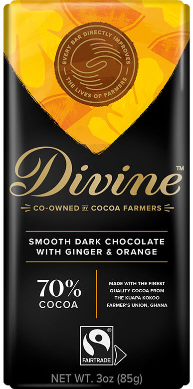 70% Dark Orange & Ginger Chocolate 21666B