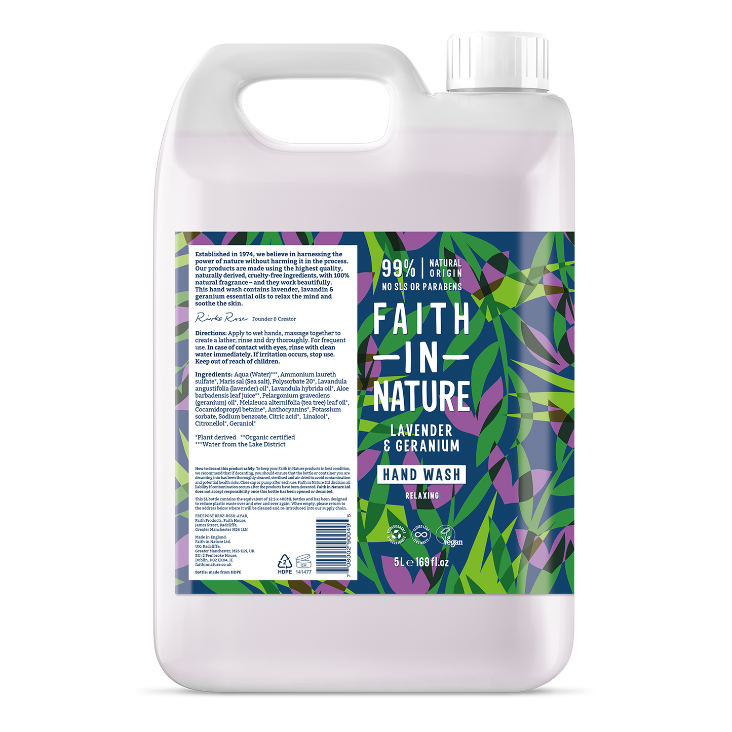 Lavender & Geranium Hand Wash (Org) 18180B