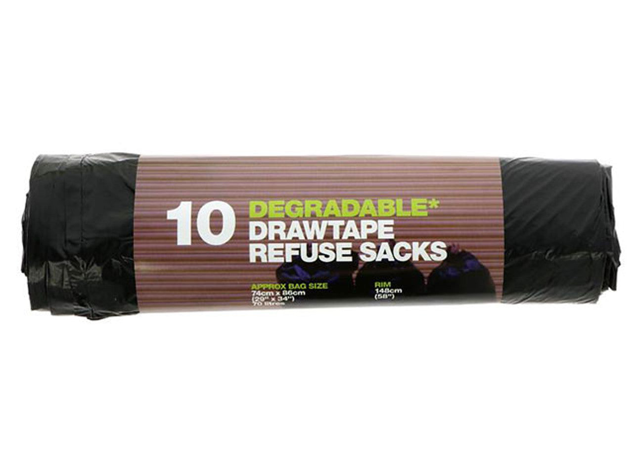 Refuse Sacks with Drawtape 70L 27971B