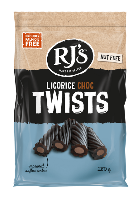 Soft Eating Liquorice Choc Twists 39522B