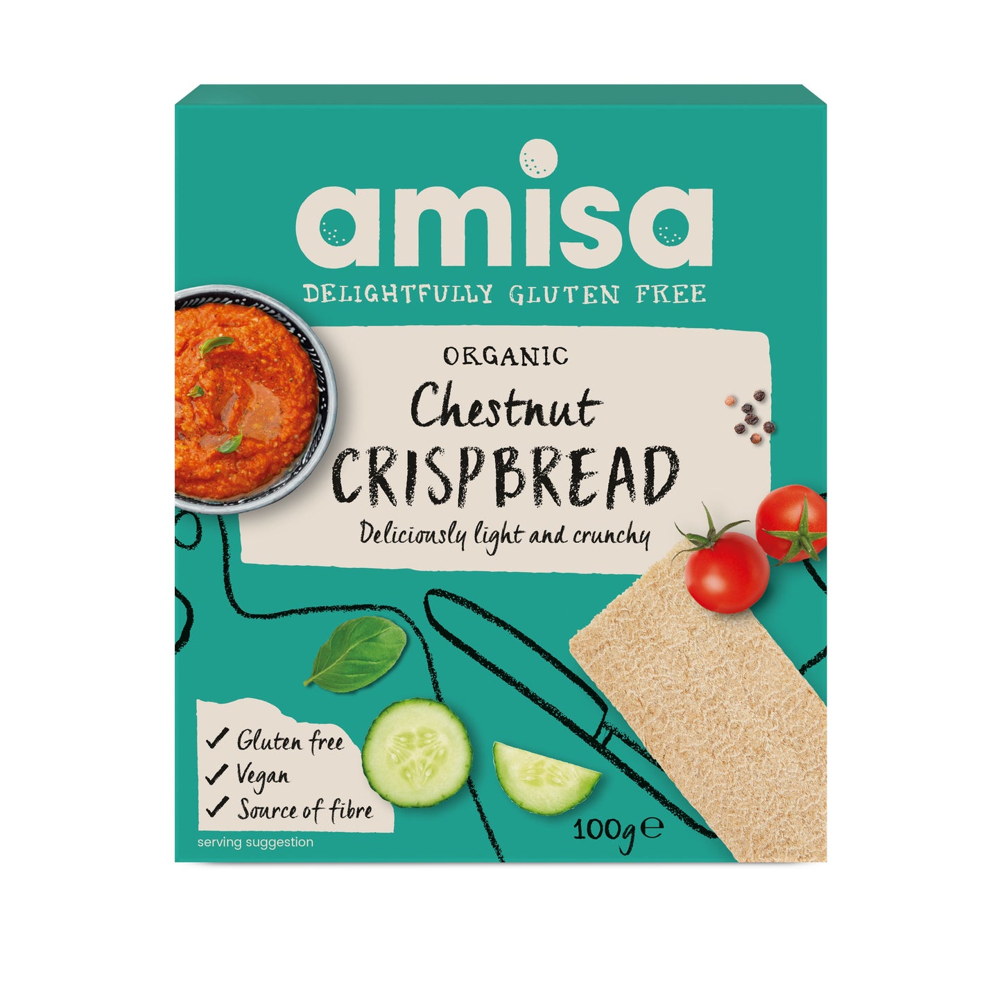 Chestnut Crispbread (Org) 40612A
