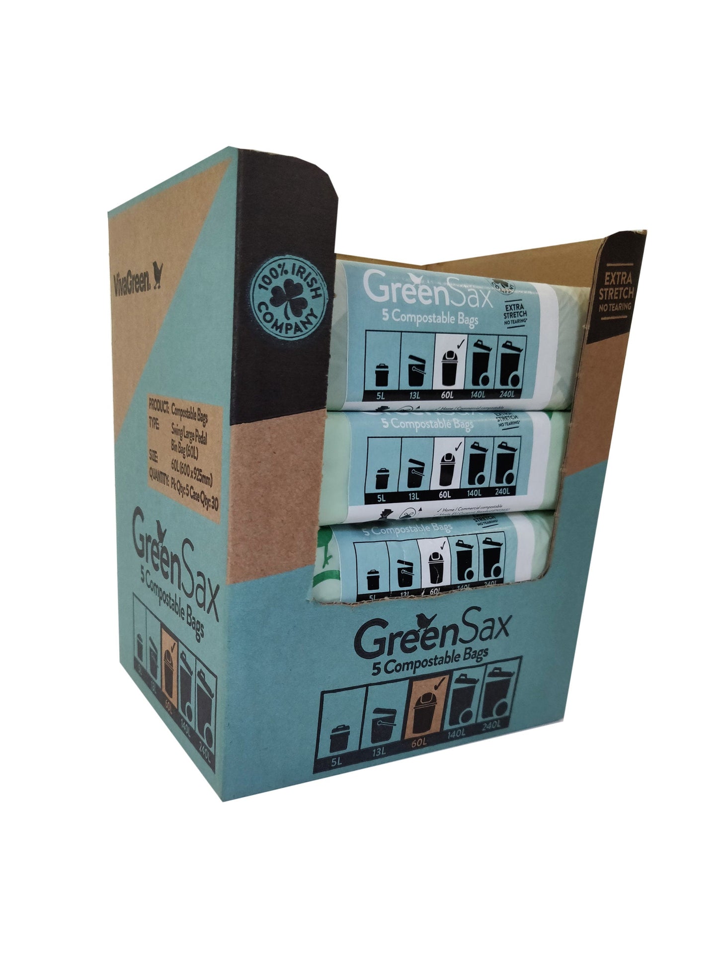 Swing Bin 60Ltr Compostable Bags 46825B