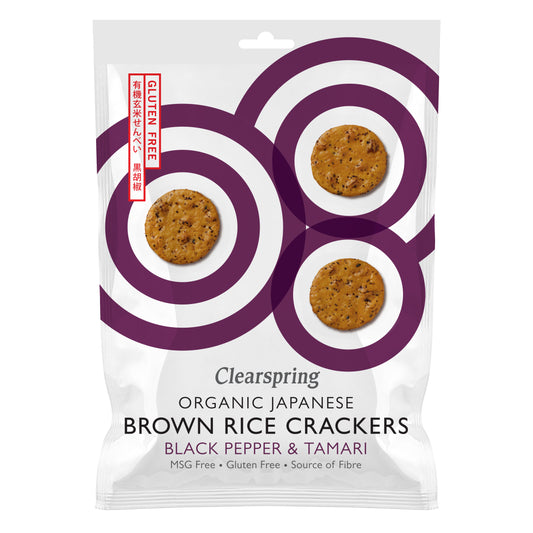 Brown Rice Crackers Black Pepper (Or 48792A
