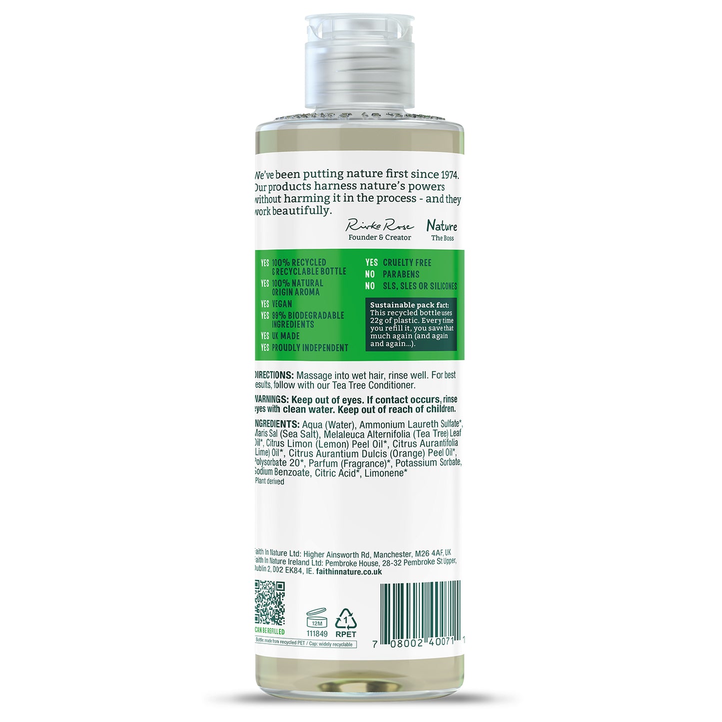 Tea Tree Shampoo (with 2% oil) 11402B