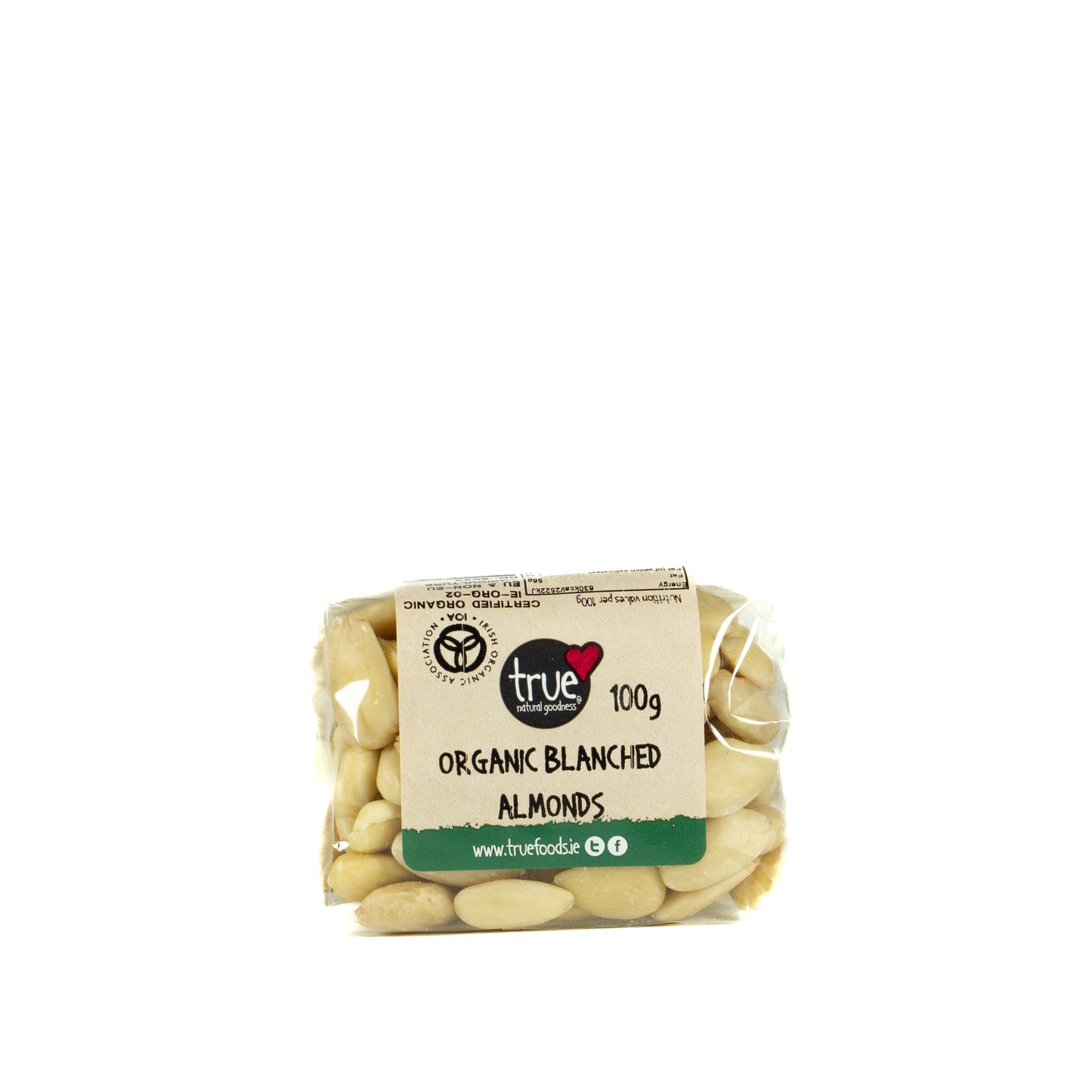 Almonds Blanched (Org) 12336A Outer-6x100g / 4.17 / 6x100g