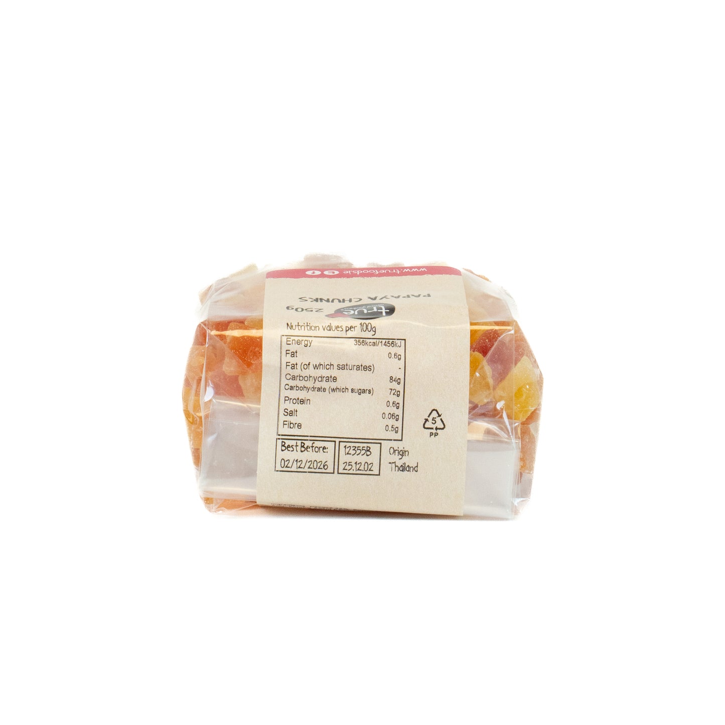 Papaya Chunks 12355B Outer-6x250g / 5.46 / 6x250g