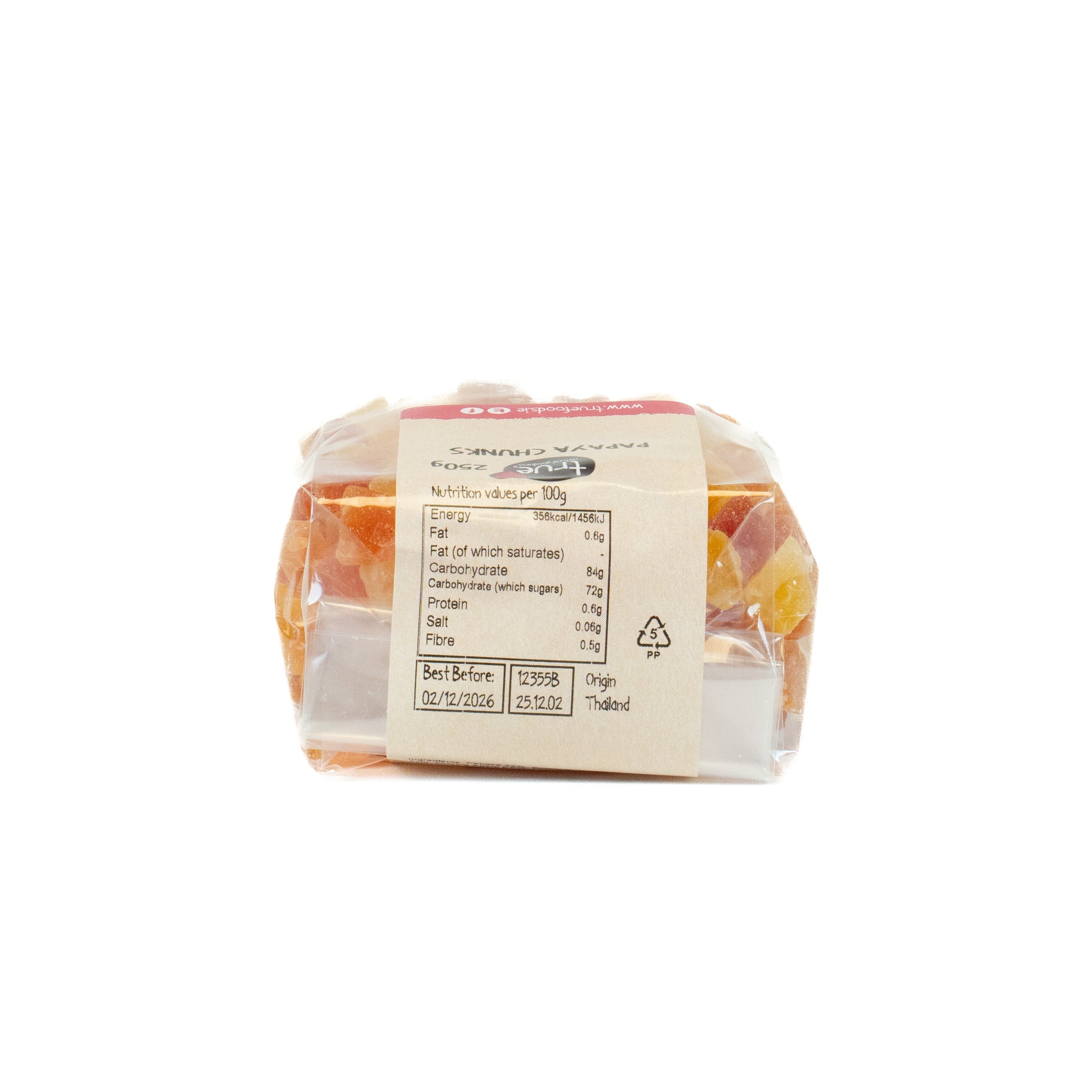 Papaya Chunks 12355B Outer-6x250g / 5.46 / 6x250g