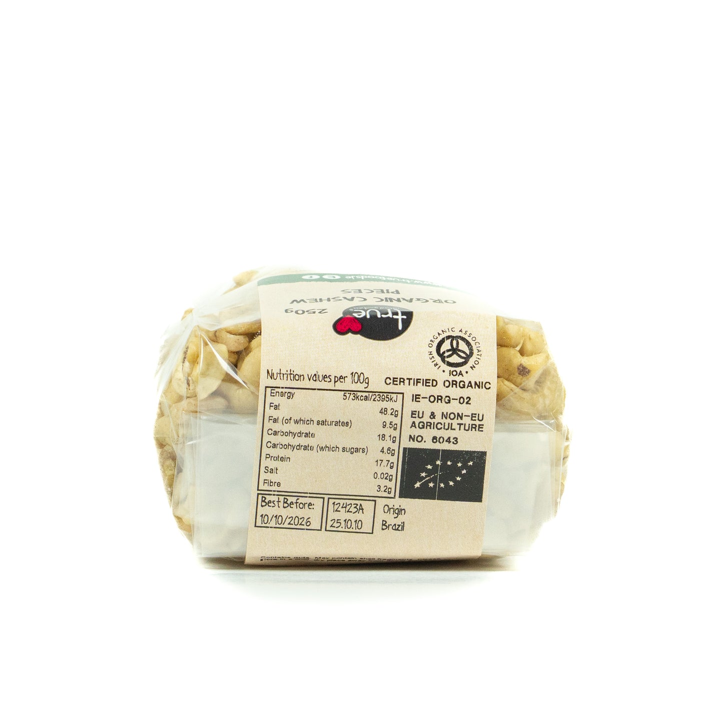 Cashew Pieces (Org) 12423A Outer-6x250g / 5.14 / 6x250g